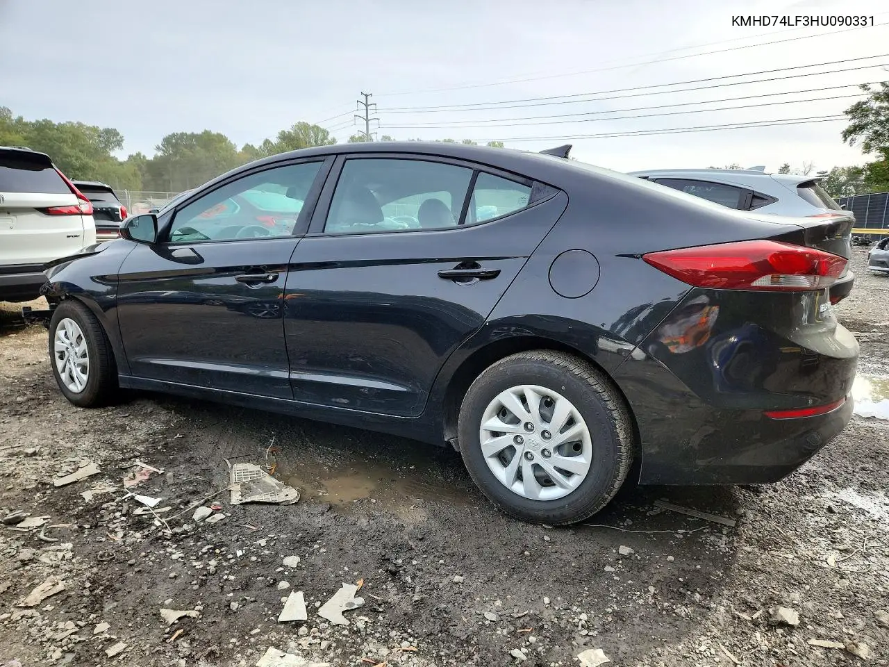 2017 HYUNDAI ELANTRA VIN KMHD74LF3HU090331 — фото 2