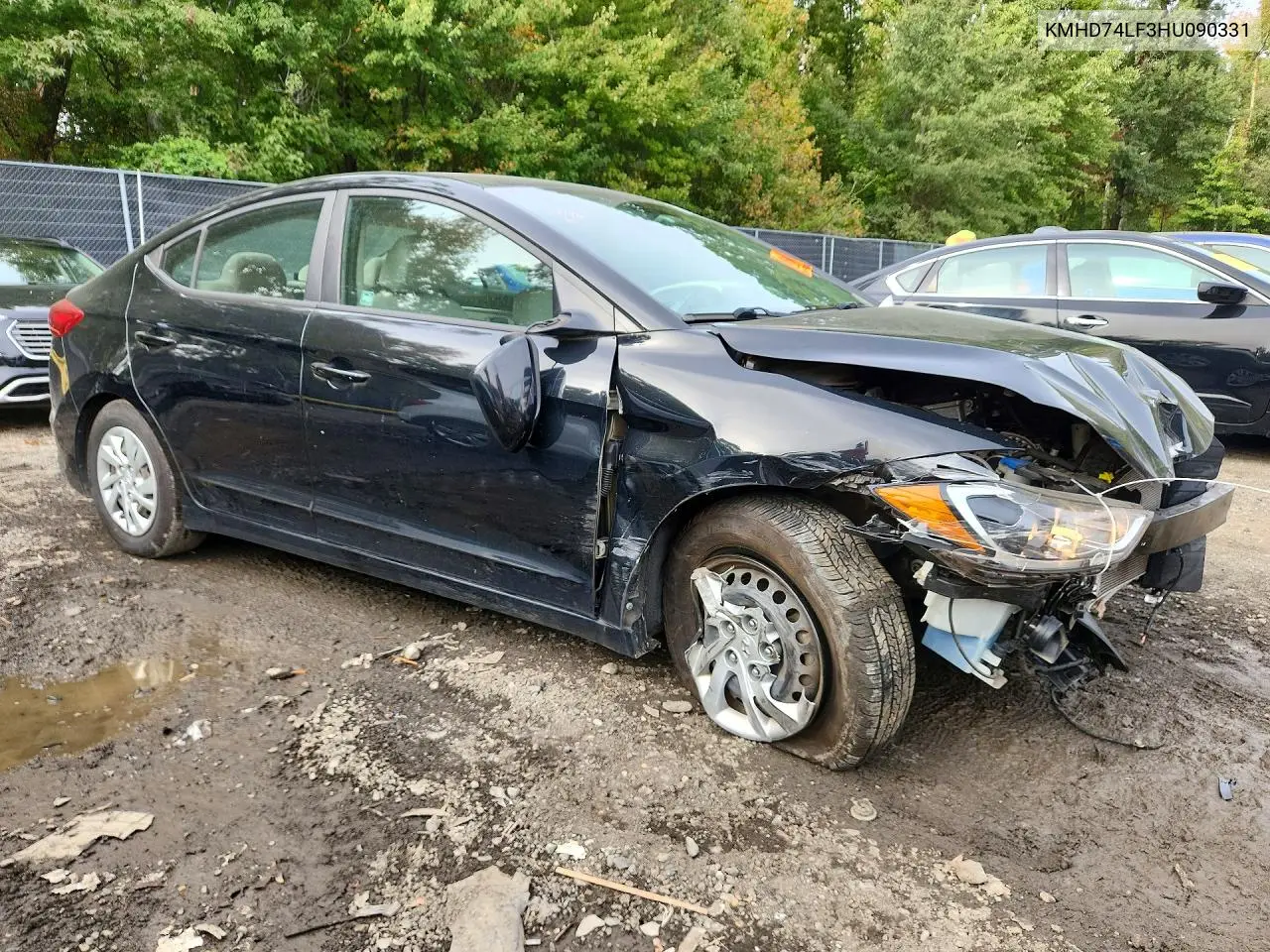 2017 HYUNDAI ELANTRA VIN KMHD74LF3HU090331 — фото 4