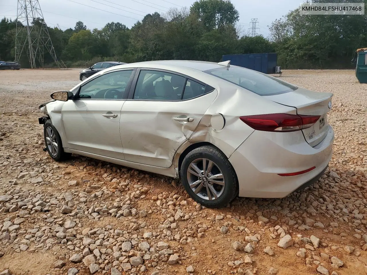 2017 HYUNDAI ELANTRA VIN KMHD84LF5HU417468 — фото 2