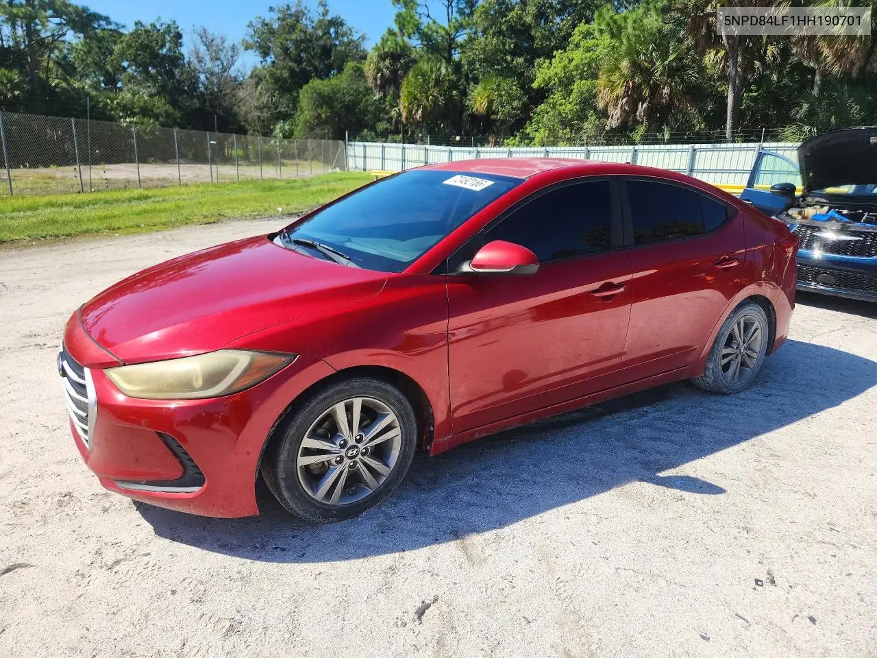 HYUNDAI ELANTRA 2017, VIN 5NPD84LF1HH190701