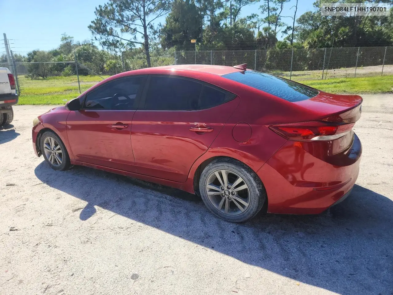 2017 HYUNDAI ELANTRA VIN 5NPD84LF1HH190701 — фото 2