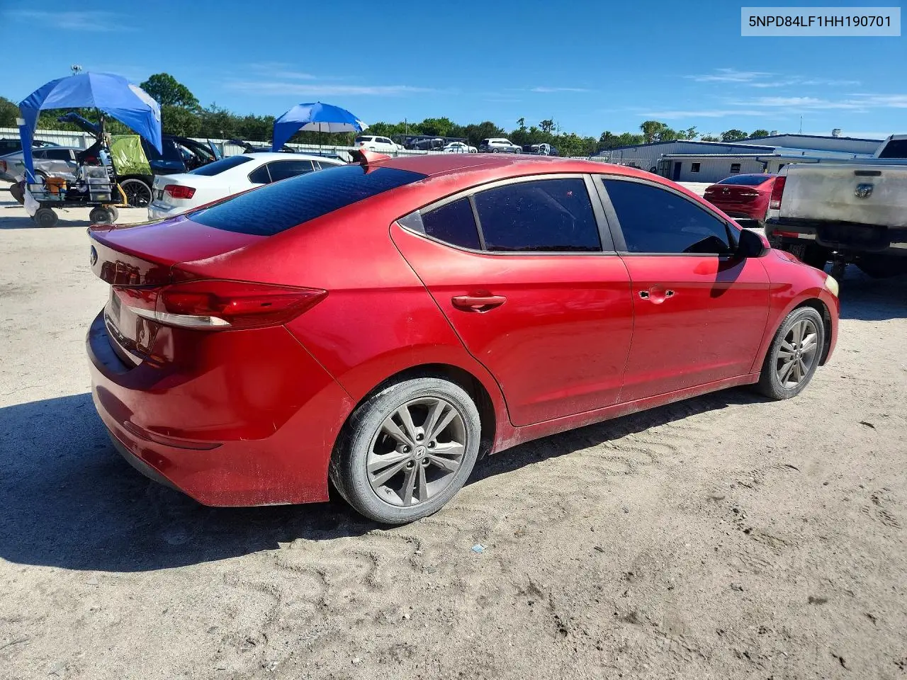2017 HYUNDAI ELANTRA VIN 5NPD84LF1HH190701 — фото 3