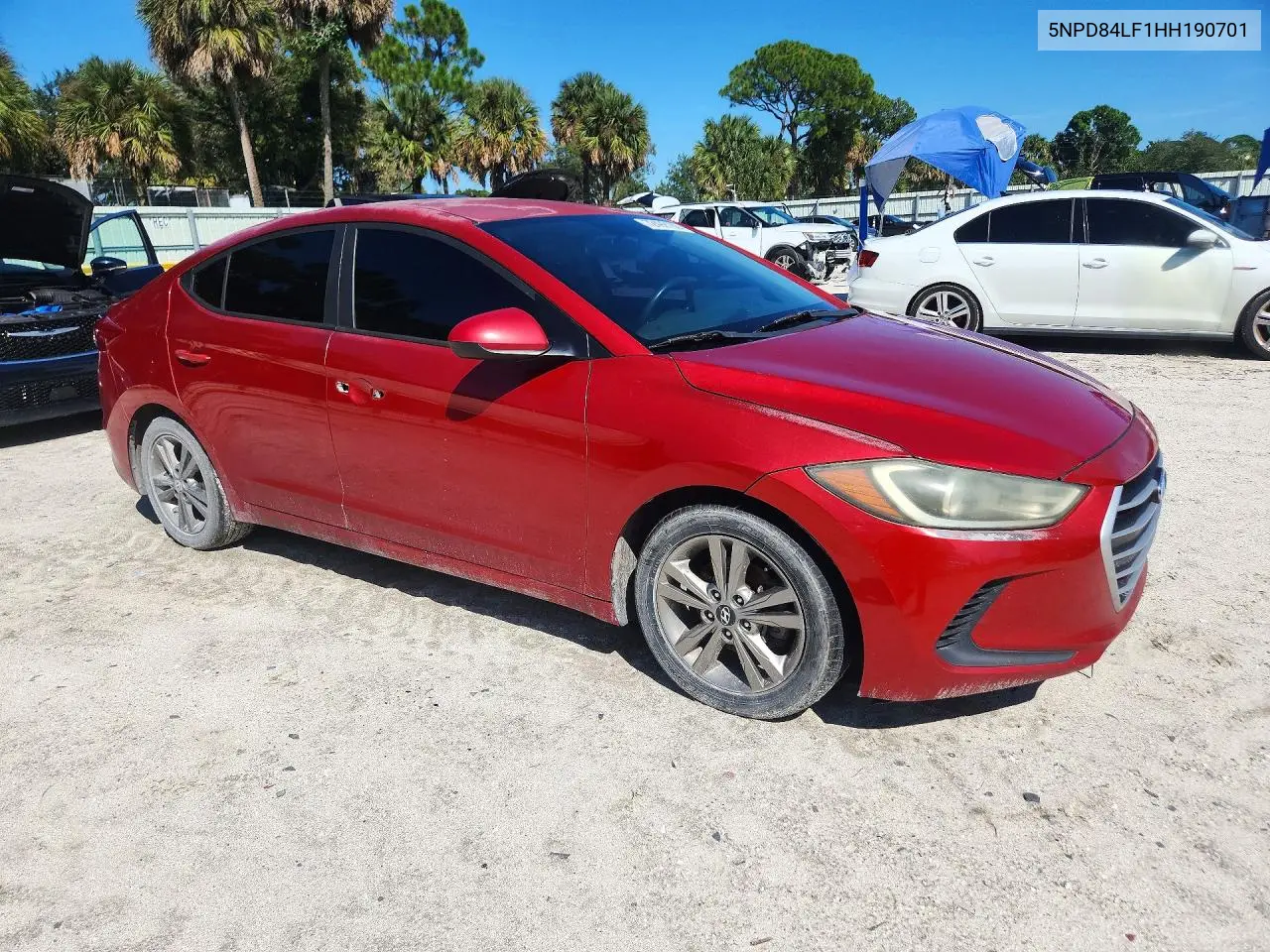 2017 HYUNDAI ELANTRA VIN 5NPD84LF1HH190701 — фото 4