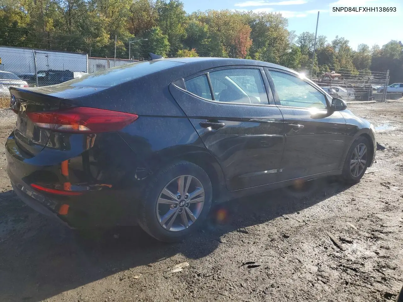 2017 HYUNDAI ELANTRA VIN 5NPD84LFXHH138693 — фото 3