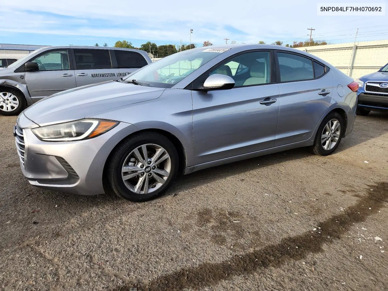 HYUNDAI ELANTRA 2017, VIN 5NPD84LF7HH070692