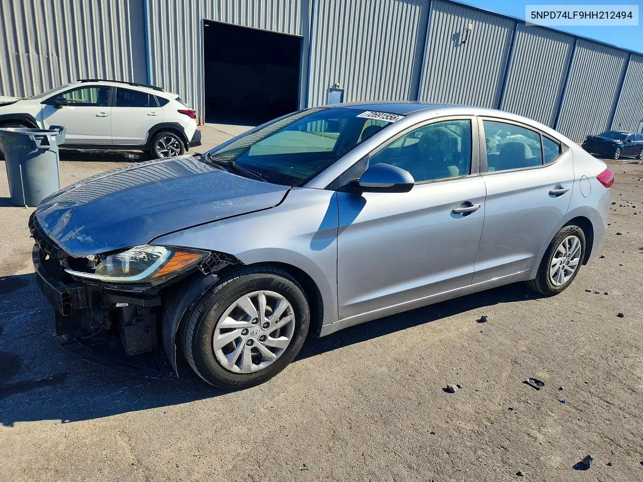 HYUNDAI ELANTRA 2017, VIN 5NPD74LF9HH212494