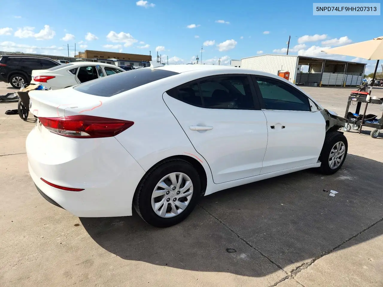 2017 HYUNDAI ELANTRA VIN 5NPD74LF9HH207313 — фото 3