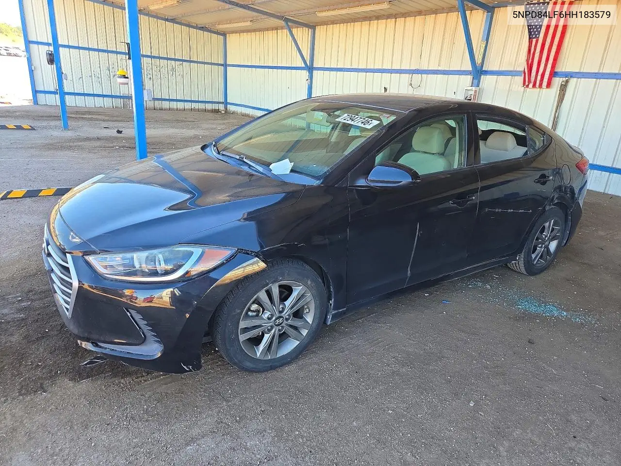 HYUNDAI ELANTRA 2017, VIN 5NPD84LF6HH183579