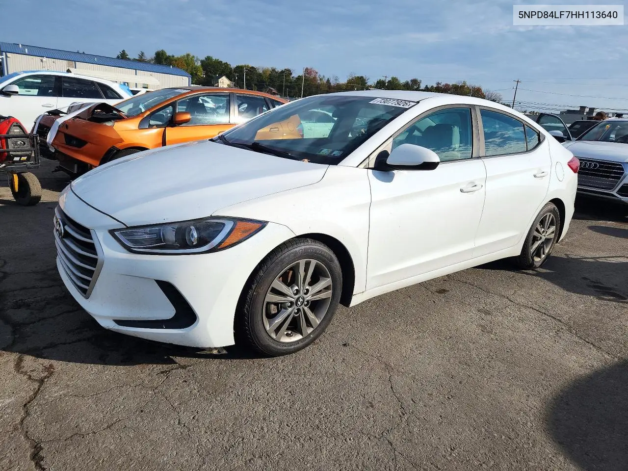 HYUNDAI ELANTRA 2017, VIN 5NPD84LF7HH113640