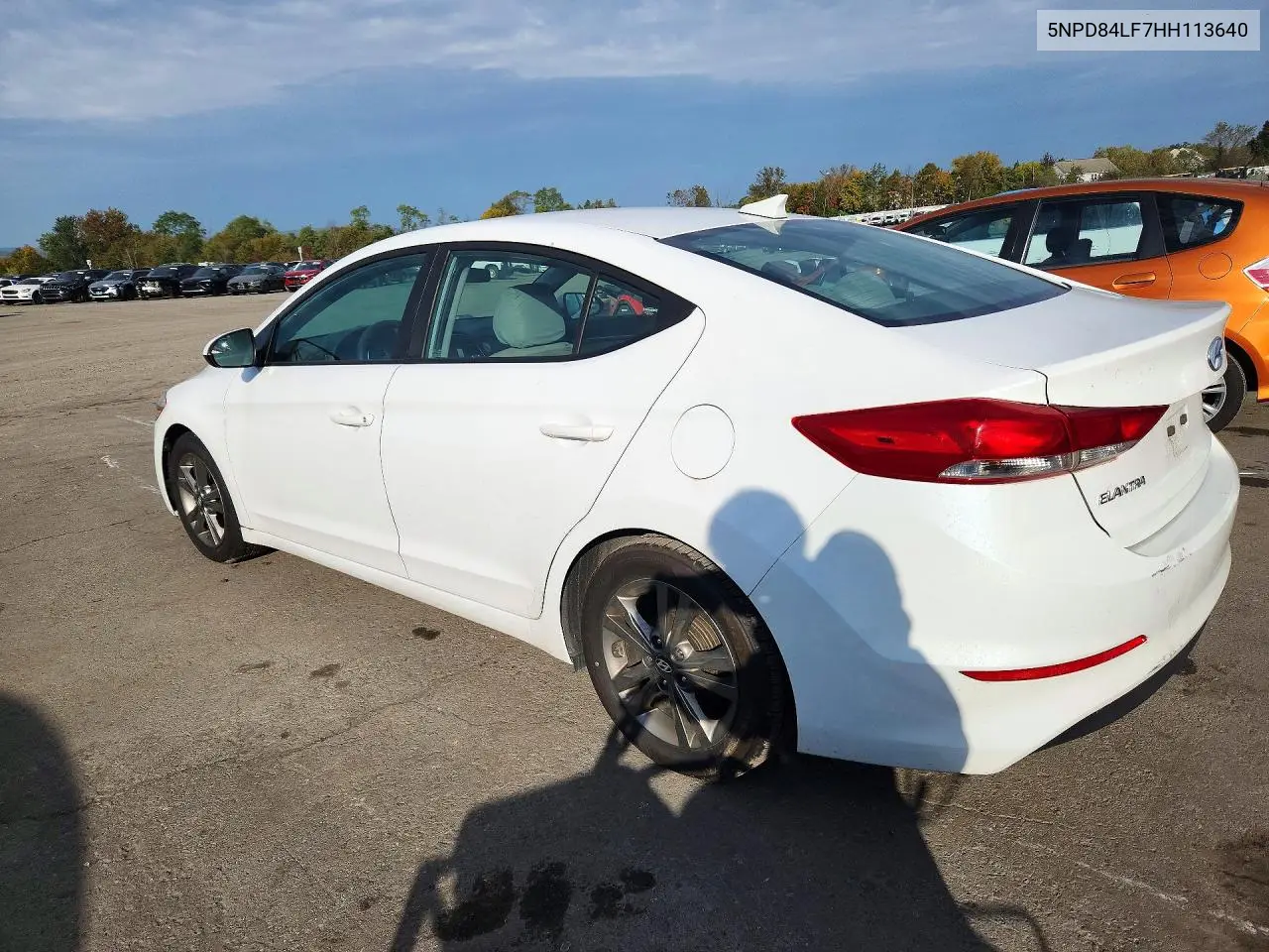 2017 HYUNDAI ELANTRA VIN 5NPD84LF7HH113640 — фото 2