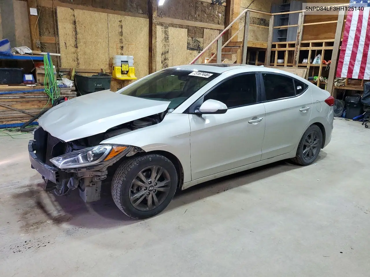 HYUNDAI ELANTRA 2017, VIN 5NPD84LF3HH125140