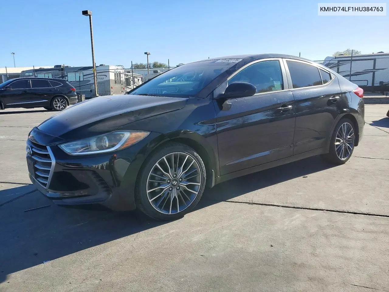 HYUNDAI ELANTRA 2017, VIN KMHD74LF1HU384763
