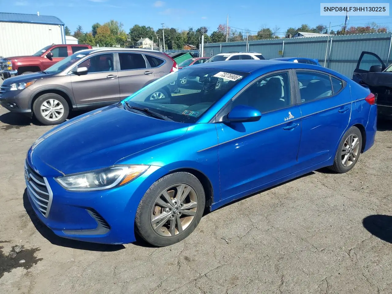 HYUNDAI ELANTRA 2017, VIN 5NPD84LF3HH130225