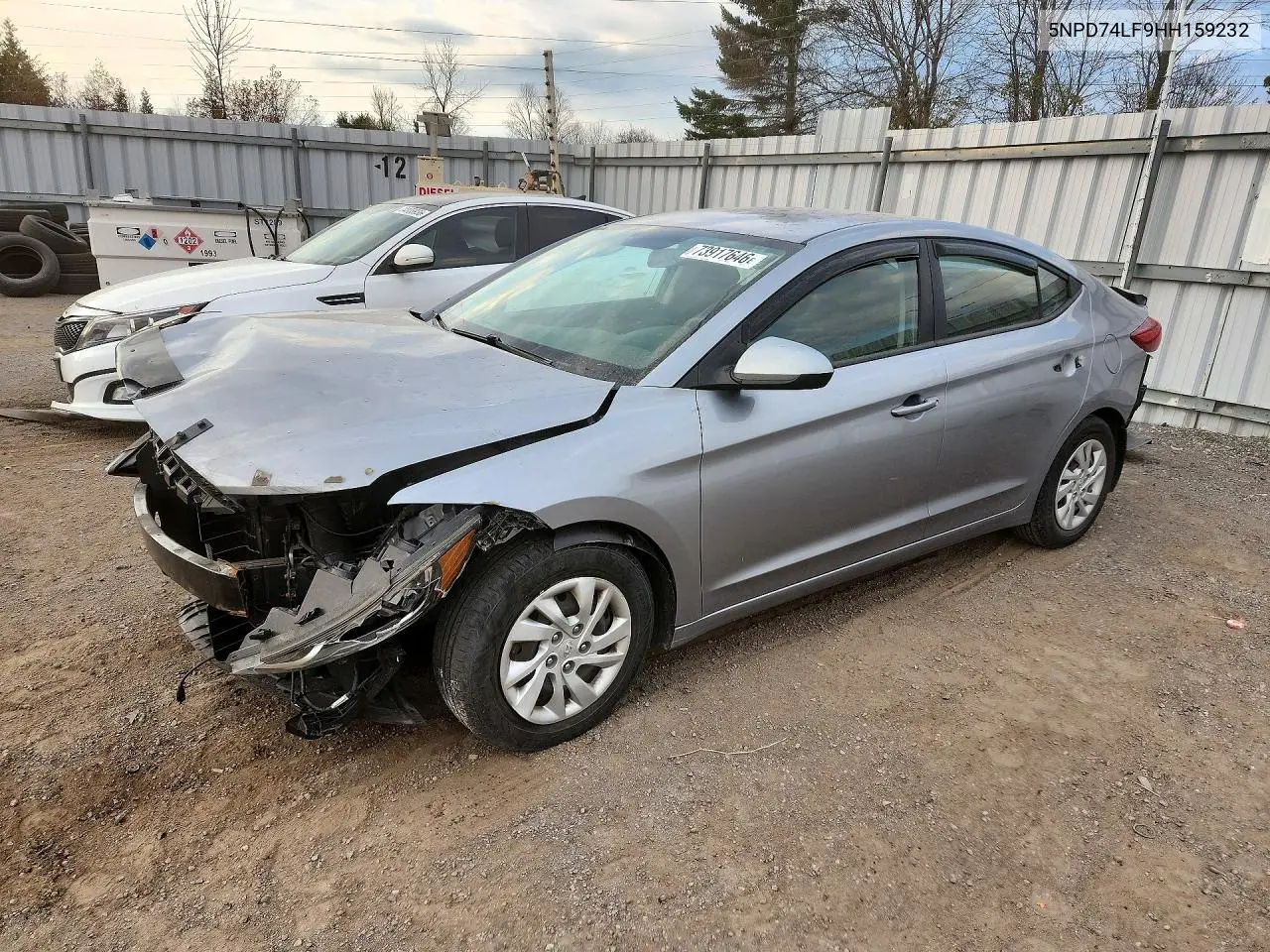 HYUNDAI ELANTRA 2017, VIN 5NPD74LF9HH159232