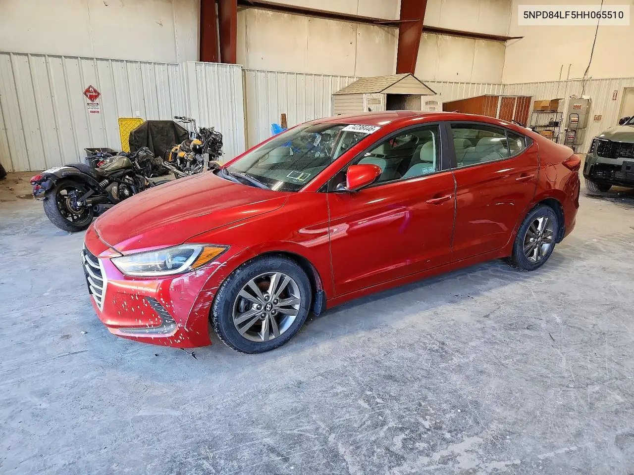 HYUNDAI ELANTRA 2017, VIN 5NPD84LF5HH065510