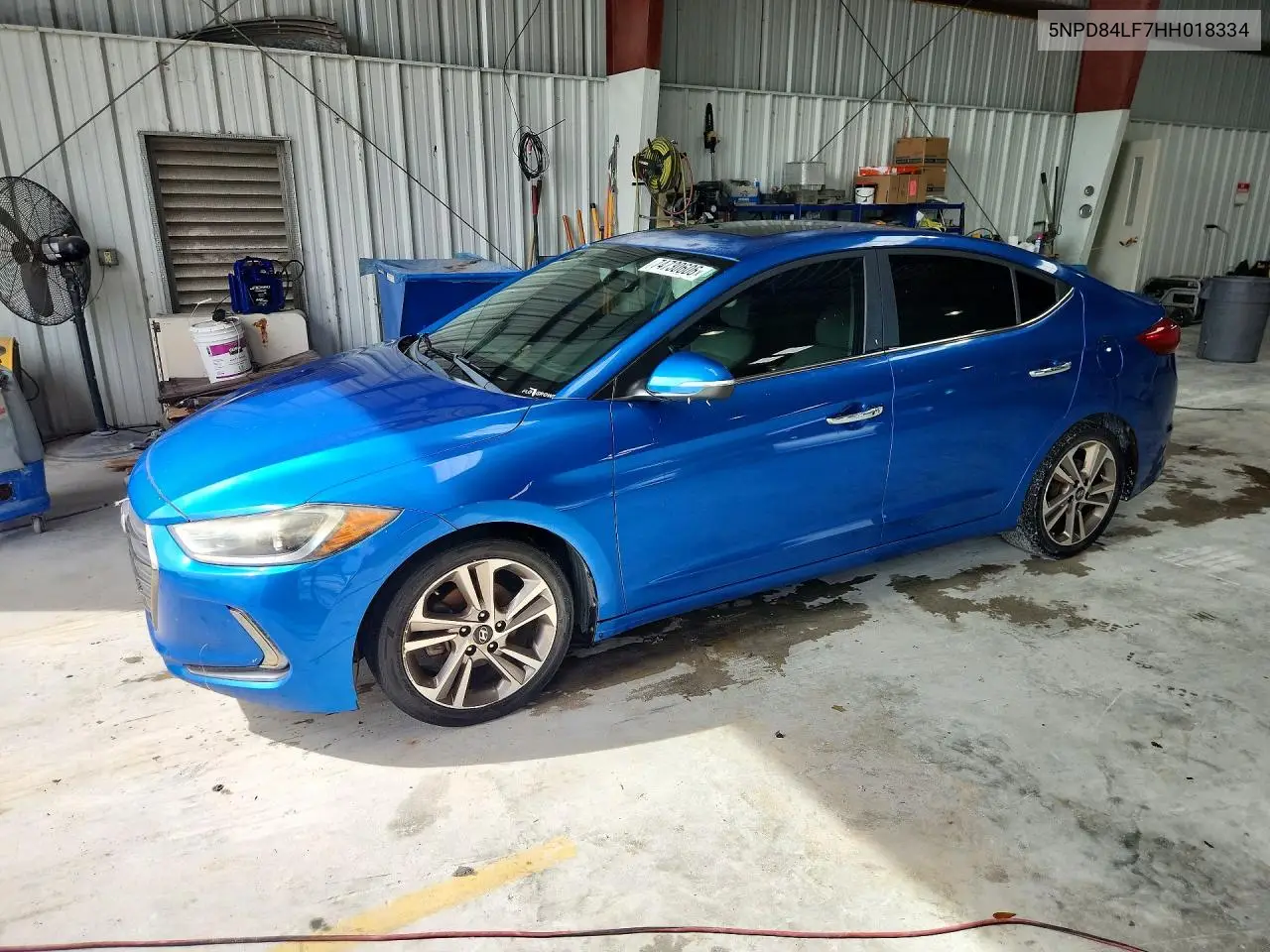 HYUNDAI ELANTRA 2017, VIN 5NPD84LF7HH018334