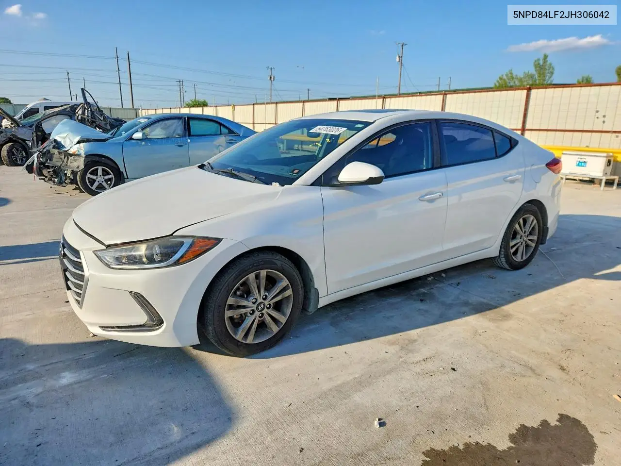 HYUNDAI ELANTRA 2018, VIN 5NPD84LF2JH306042