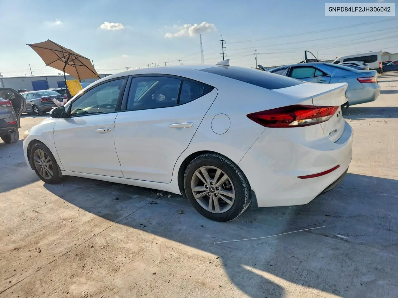 2018 HYUNDAI ELANTRA VIN 5NPD84LF2JH306042 — фото 2