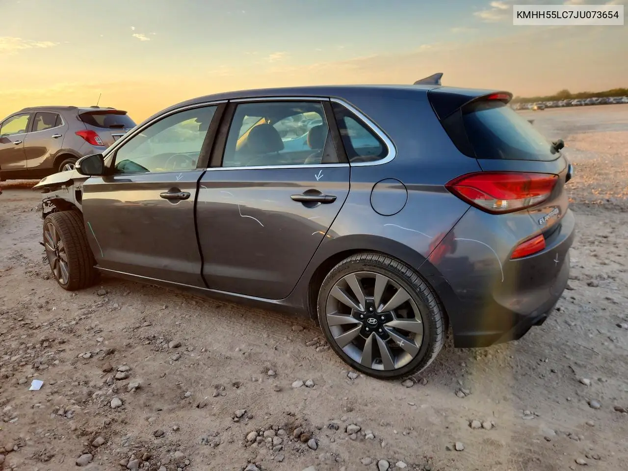 2018 HYUNDAI ELANTRA VIN KMHH55LC7JU073654 — фото 2