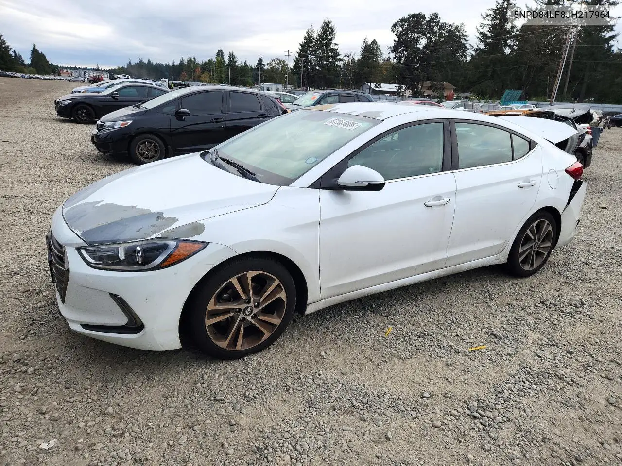 HYUNDAI ELANTRA 2018, VIN 5NPD84LF8JH217964