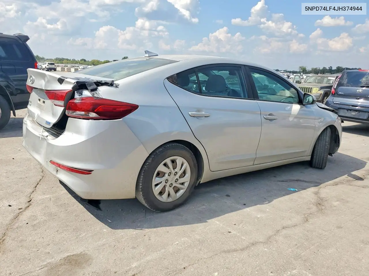 2018 HYUNDAI ELANTRA VIN 5NPD74LF4JH374944 — фото 3