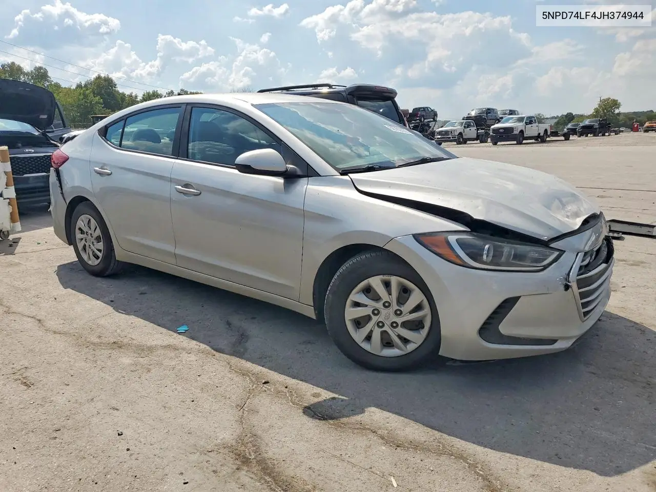 2018 HYUNDAI ELANTRA VIN 5NPD74LF4JH374944 — фото 4