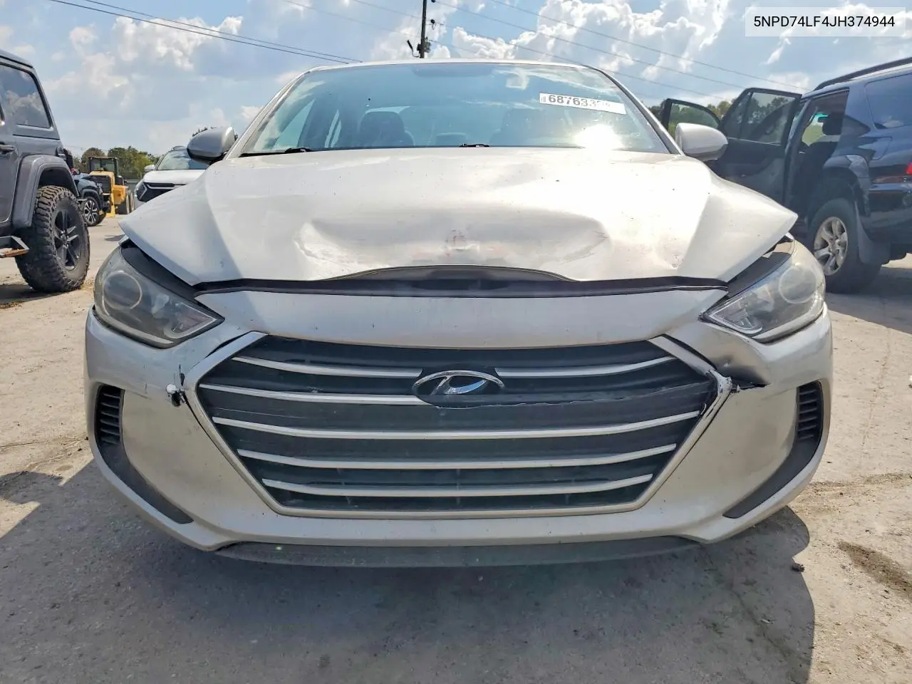 2018 HYUNDAI ELANTRA VIN 5NPD74LF4JH374944 — фото 5