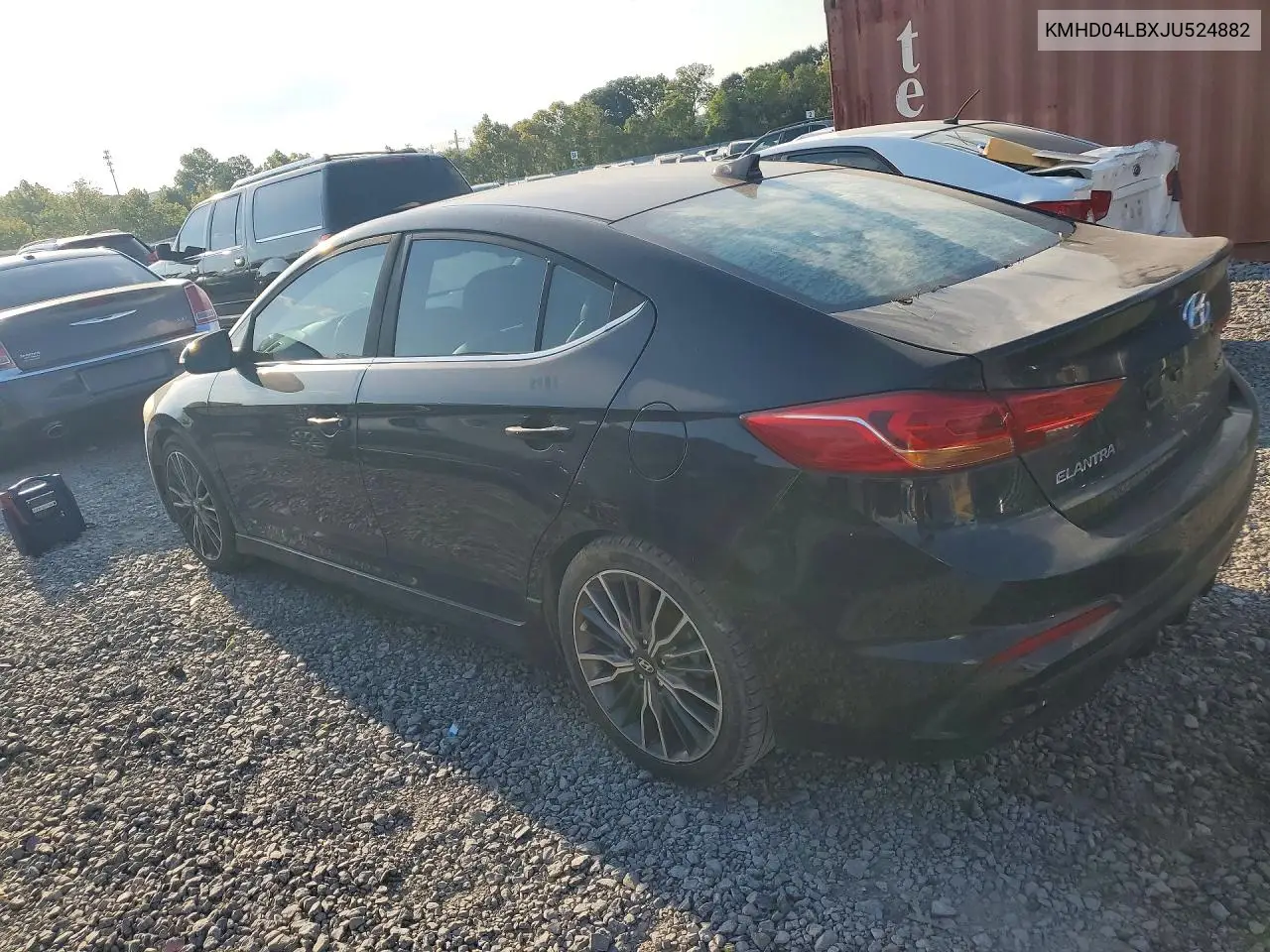 2018 HYUNDAI ELANTRA VIN KMHD04LBXJU524882 — фото 2