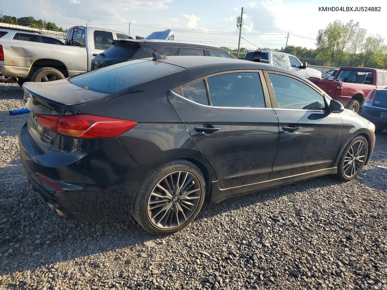2018 HYUNDAI ELANTRA VIN KMHD04LBXJU524882 — фото 3