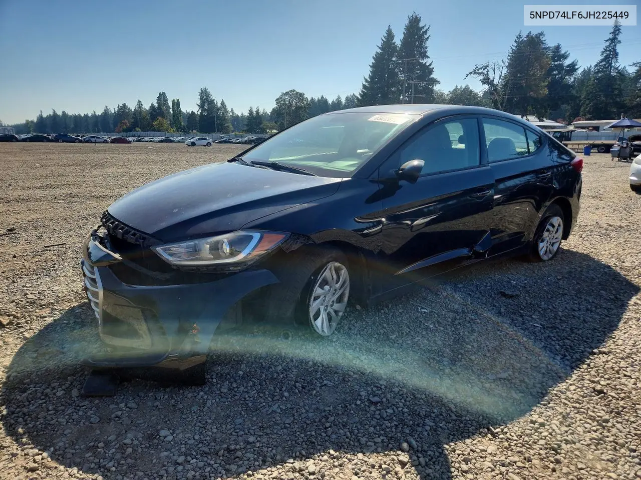HYUNDAI ELANTRA 2018, VIN 5NPD74LF6JH225449