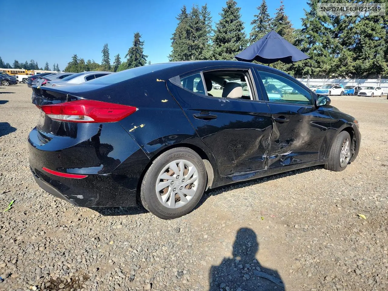 2018 HYUNDAI ELANTRA VIN 5NPD74LF6JH225449 — фото 3