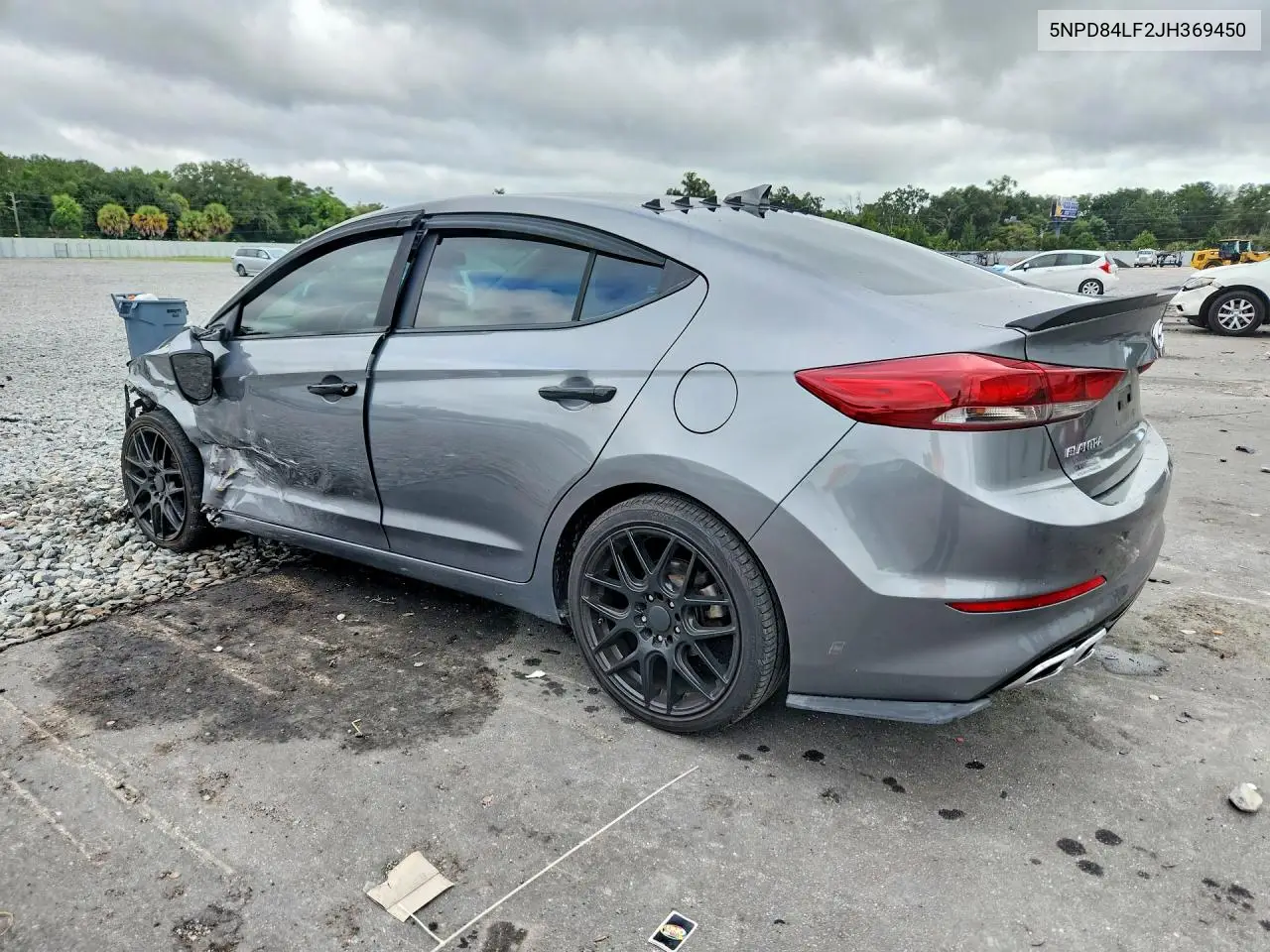 2018 HYUNDAI ELANTRA VIN 5NPD84LF2JH369450 — фото 2