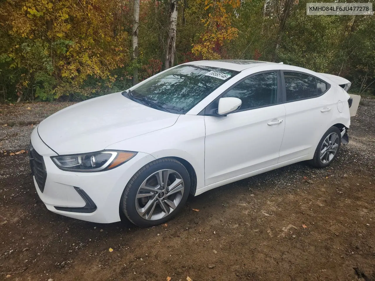 HYUNDAI ELANTRA 2018, VIN KMHD84LF6JU477278