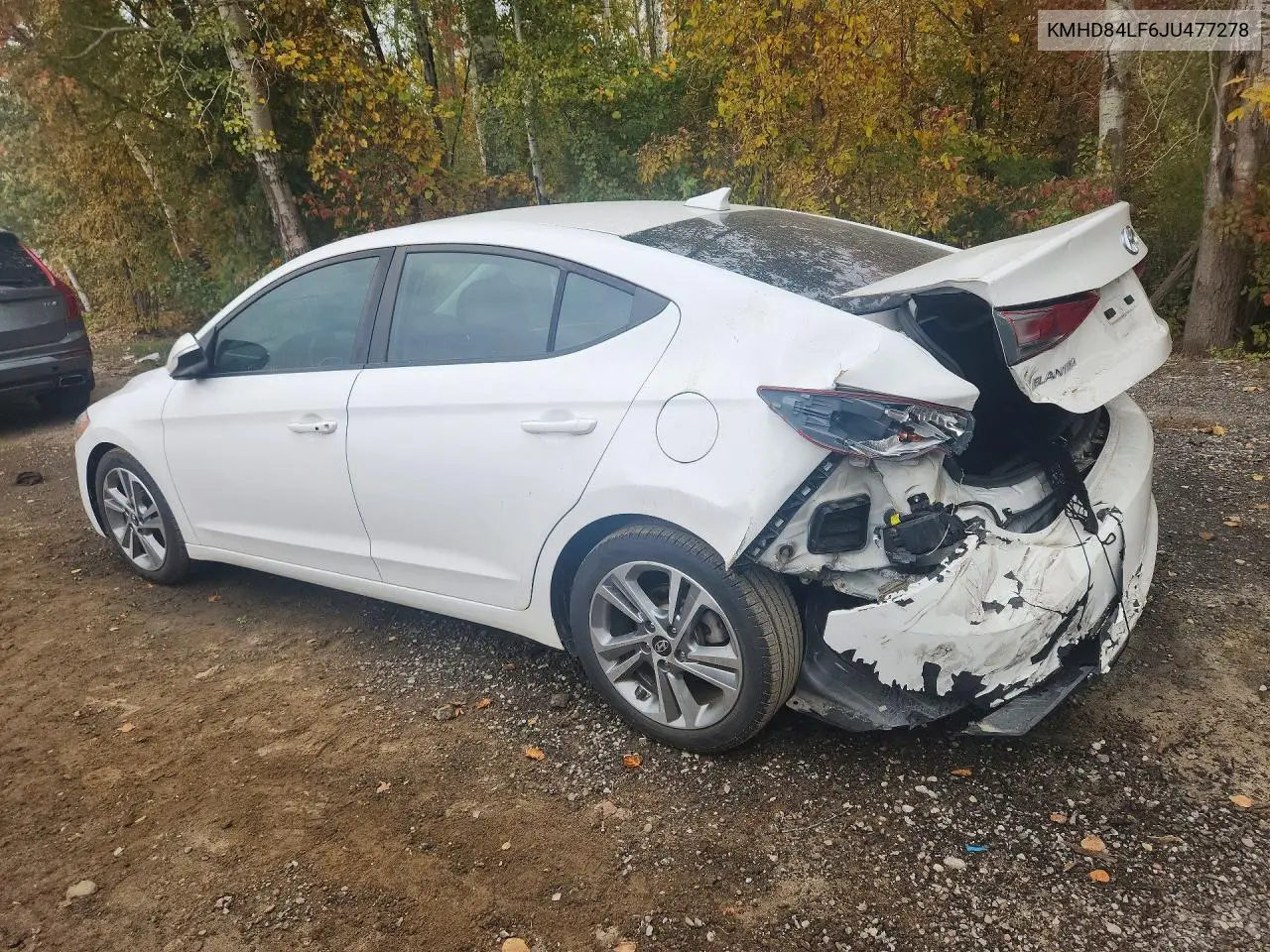 2018 HYUNDAI ELANTRA VIN KMHD84LF6JU477278 — фото 2