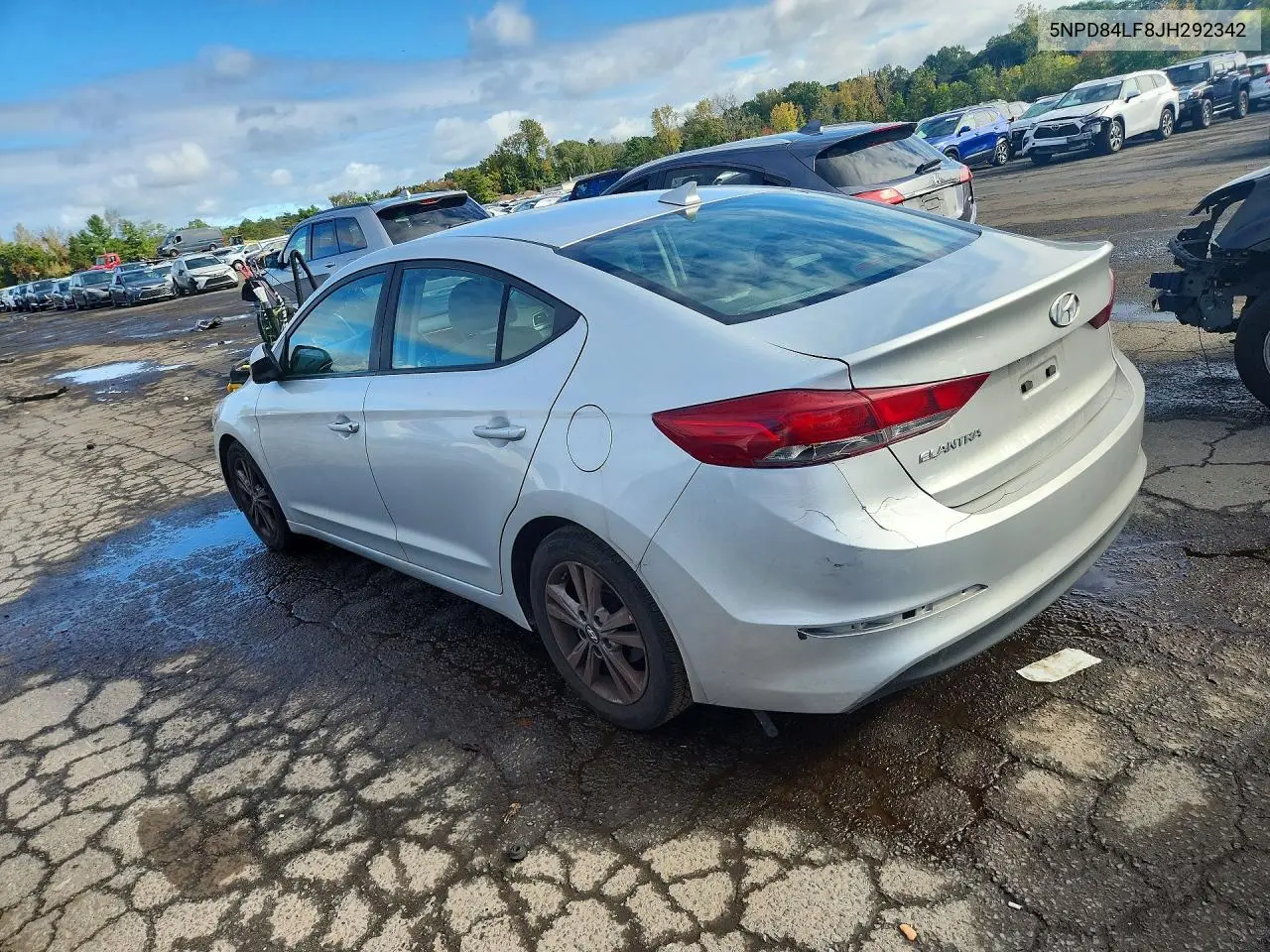 2018 HYUNDAI ELANTRA VIN 5NPD84LF8JH292342 — фото 2