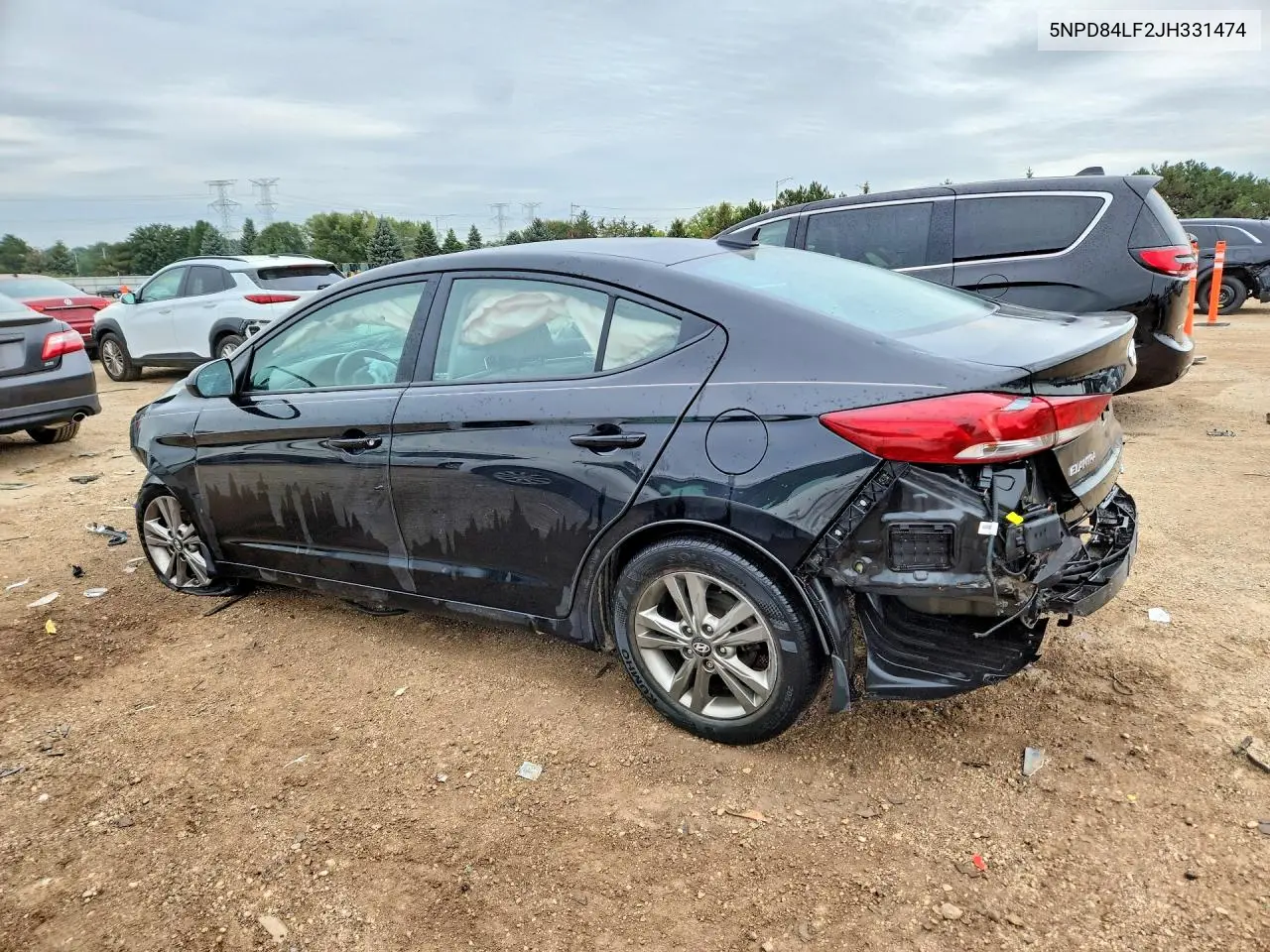 2018 HYUNDAI ELANTRA VIN 5NPD84LF2JH331474 — фото 2