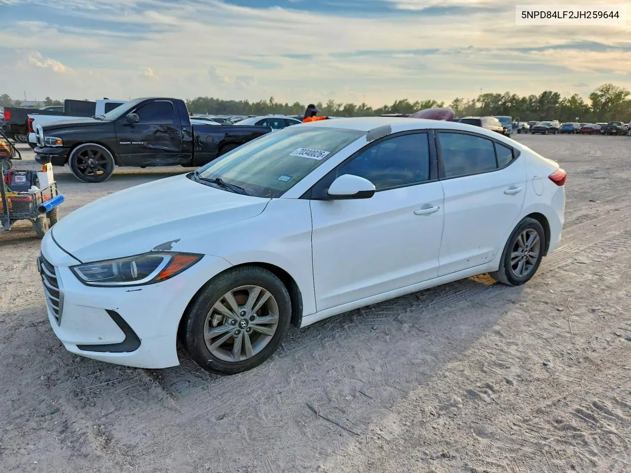 HYUNDAI ELANTRA 2018, VIN 5NPD84LF2JH259644