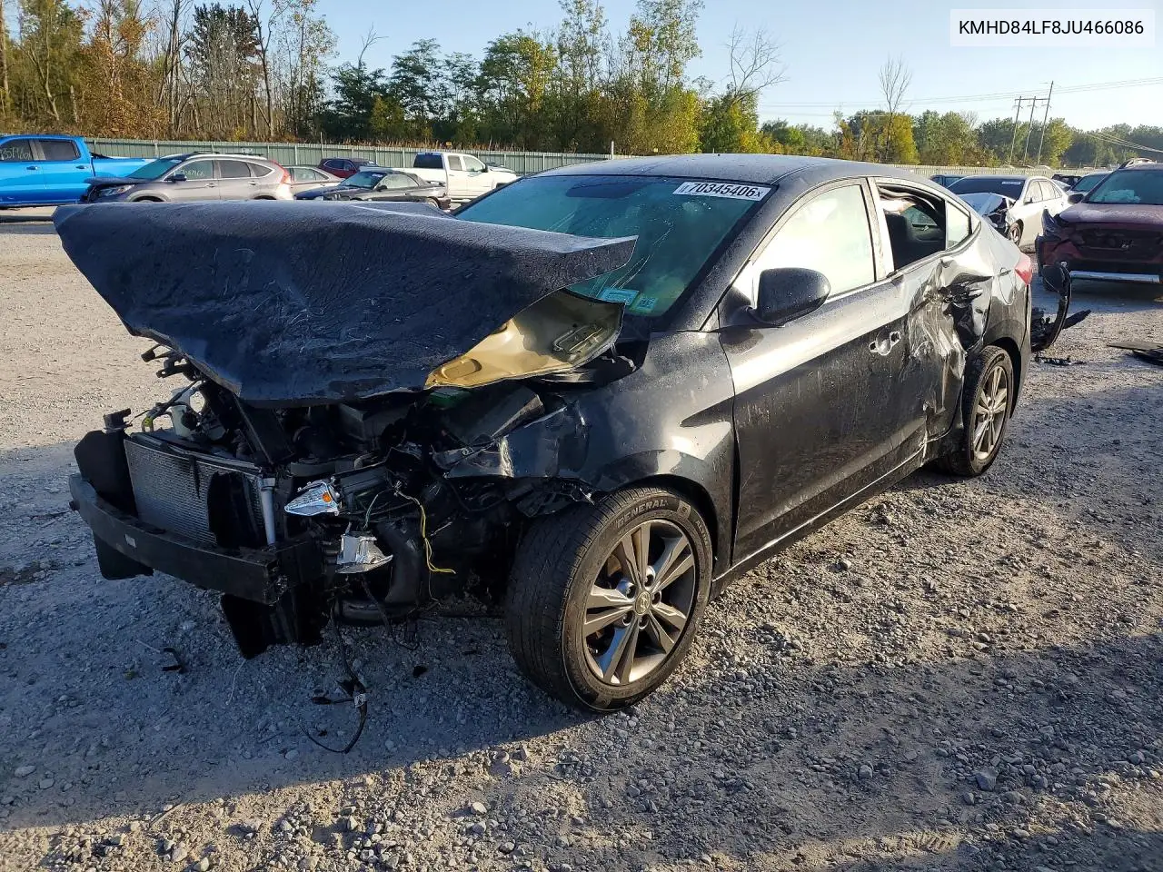 HYUNDAI ELANTRA 2018, VIN KMHD84LF8JU466086