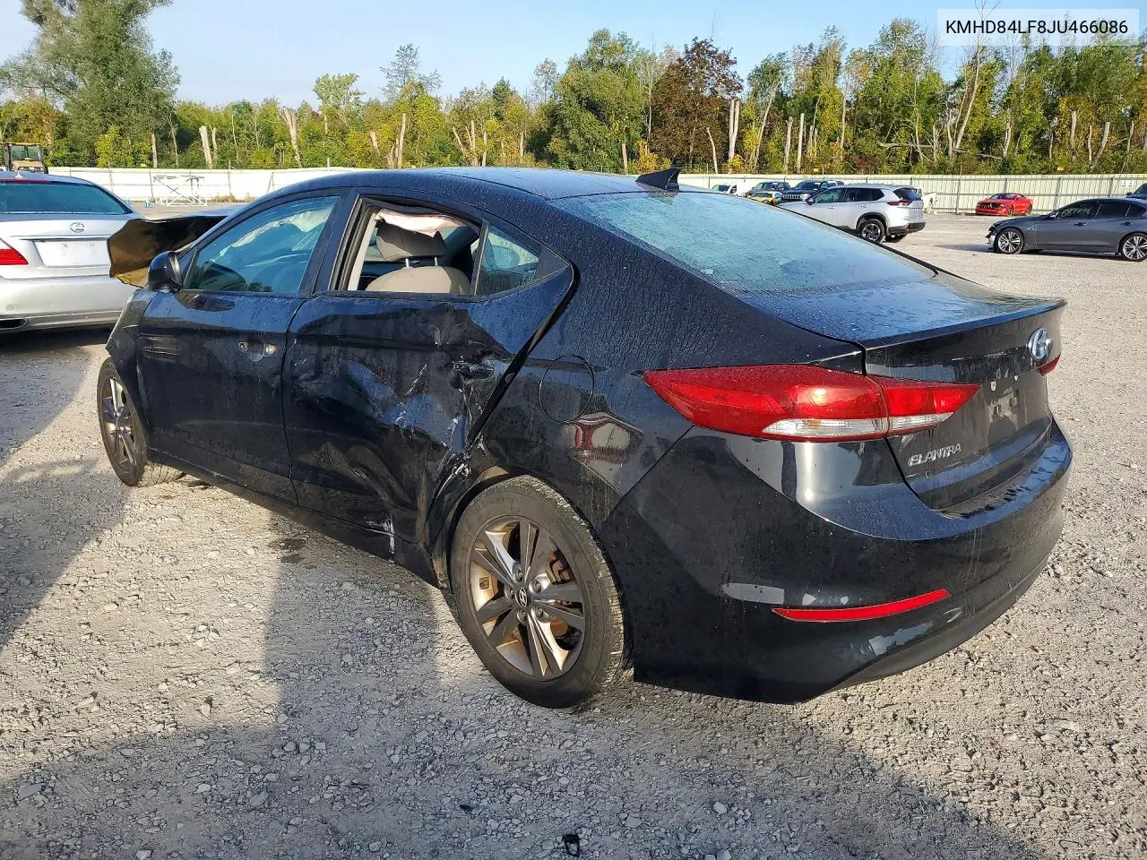 2018 HYUNDAI ELANTRA VIN KMHD84LF8JU466086 — фото 2