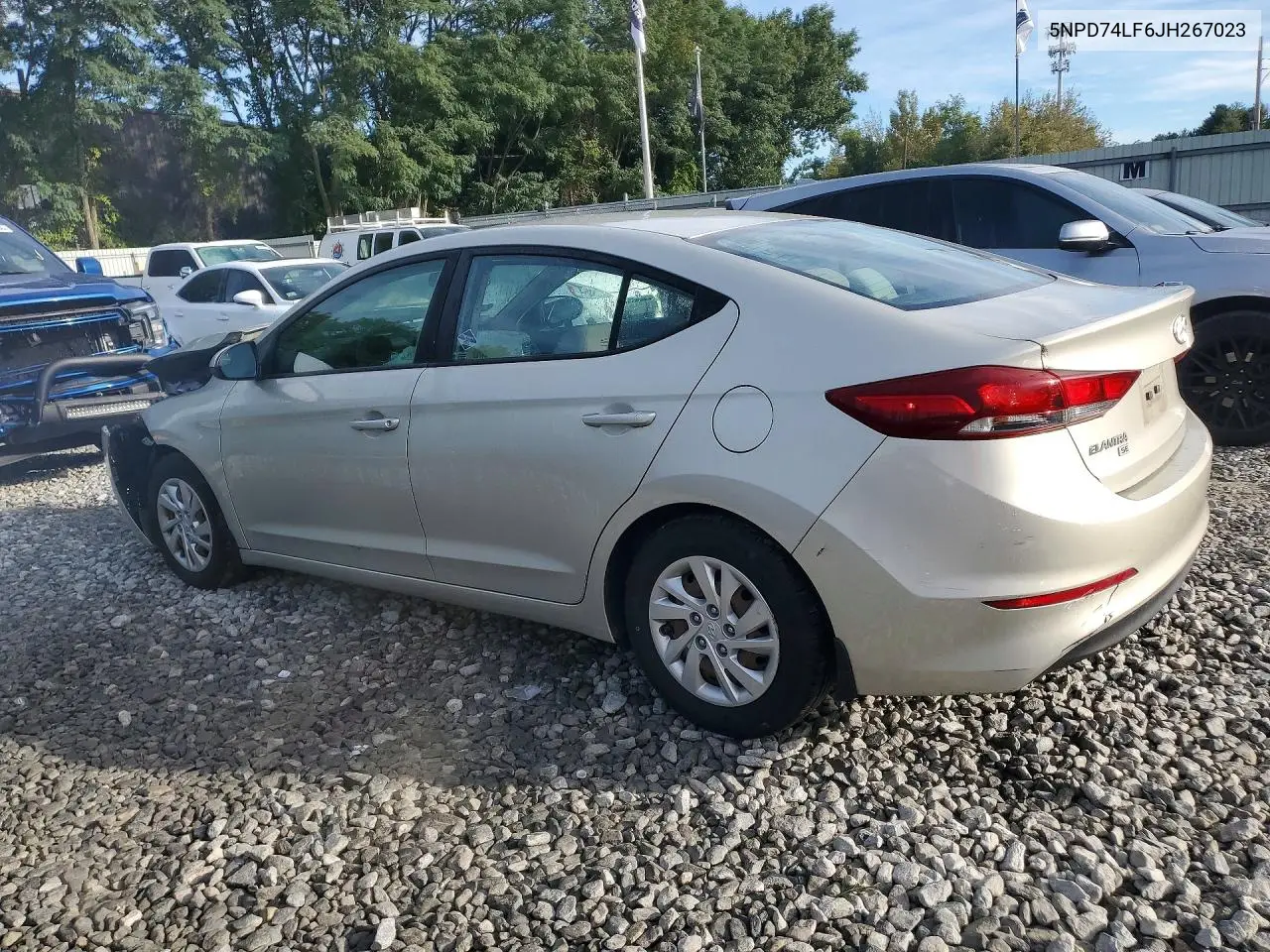 2018 HYUNDAI ELANTRA VIN 5NPD74LF6JH267023 — фото 2