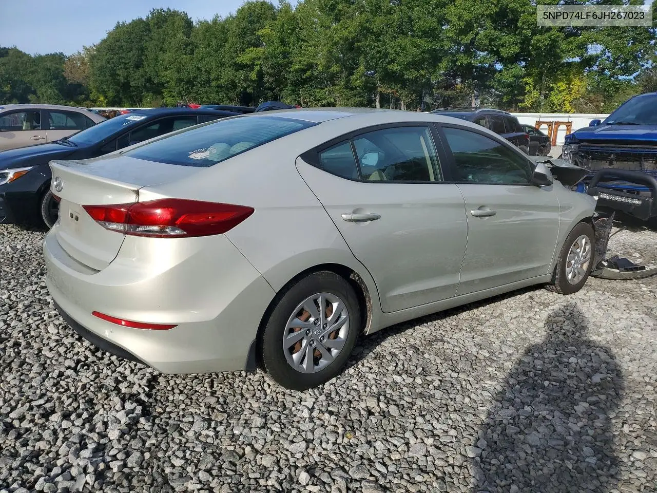 2018 HYUNDAI ELANTRA VIN 5NPD74LF6JH267023 — фото 3