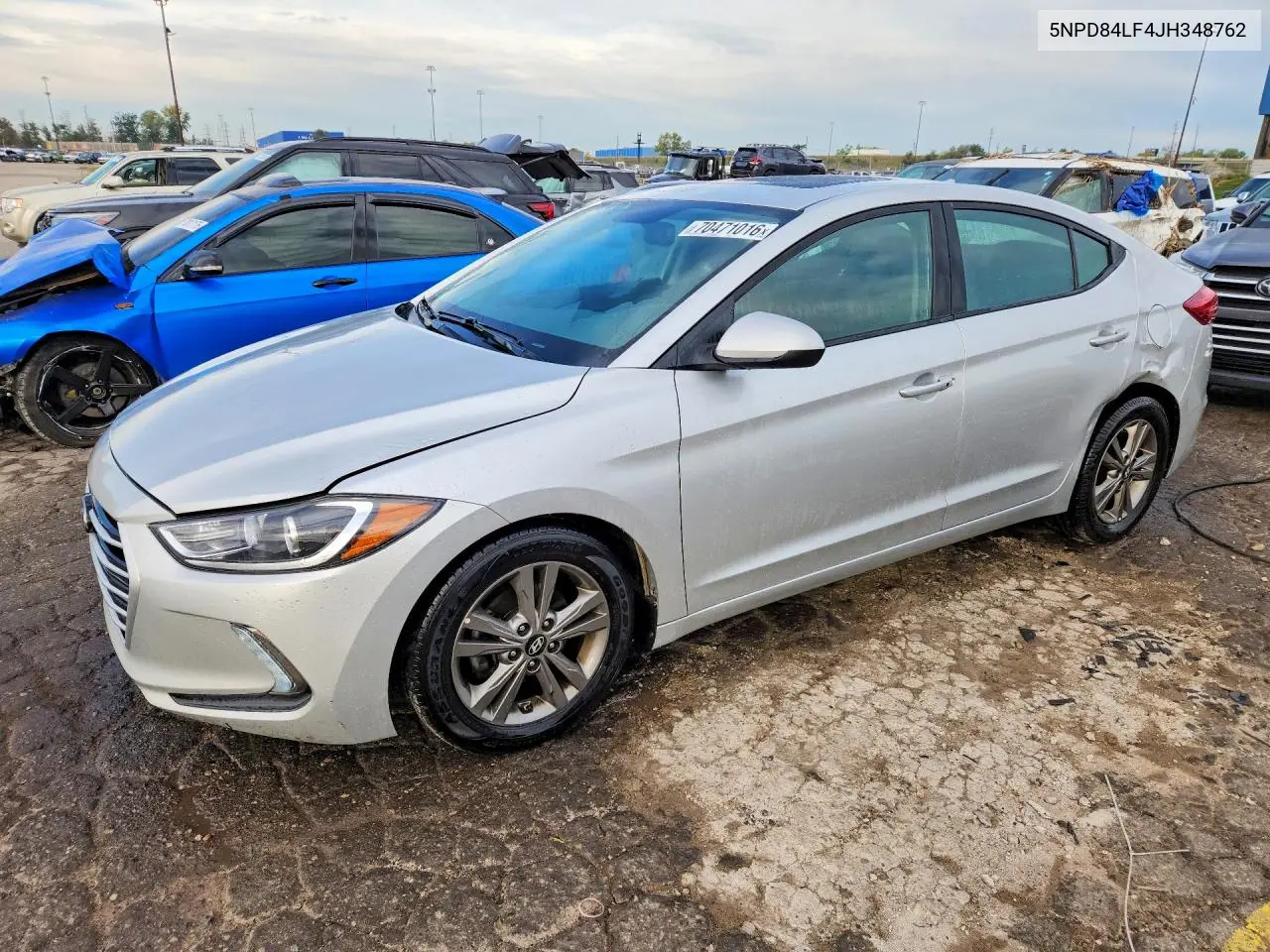HYUNDAI ELANTRA 2018, VIN 5NPD84LF4JH348762