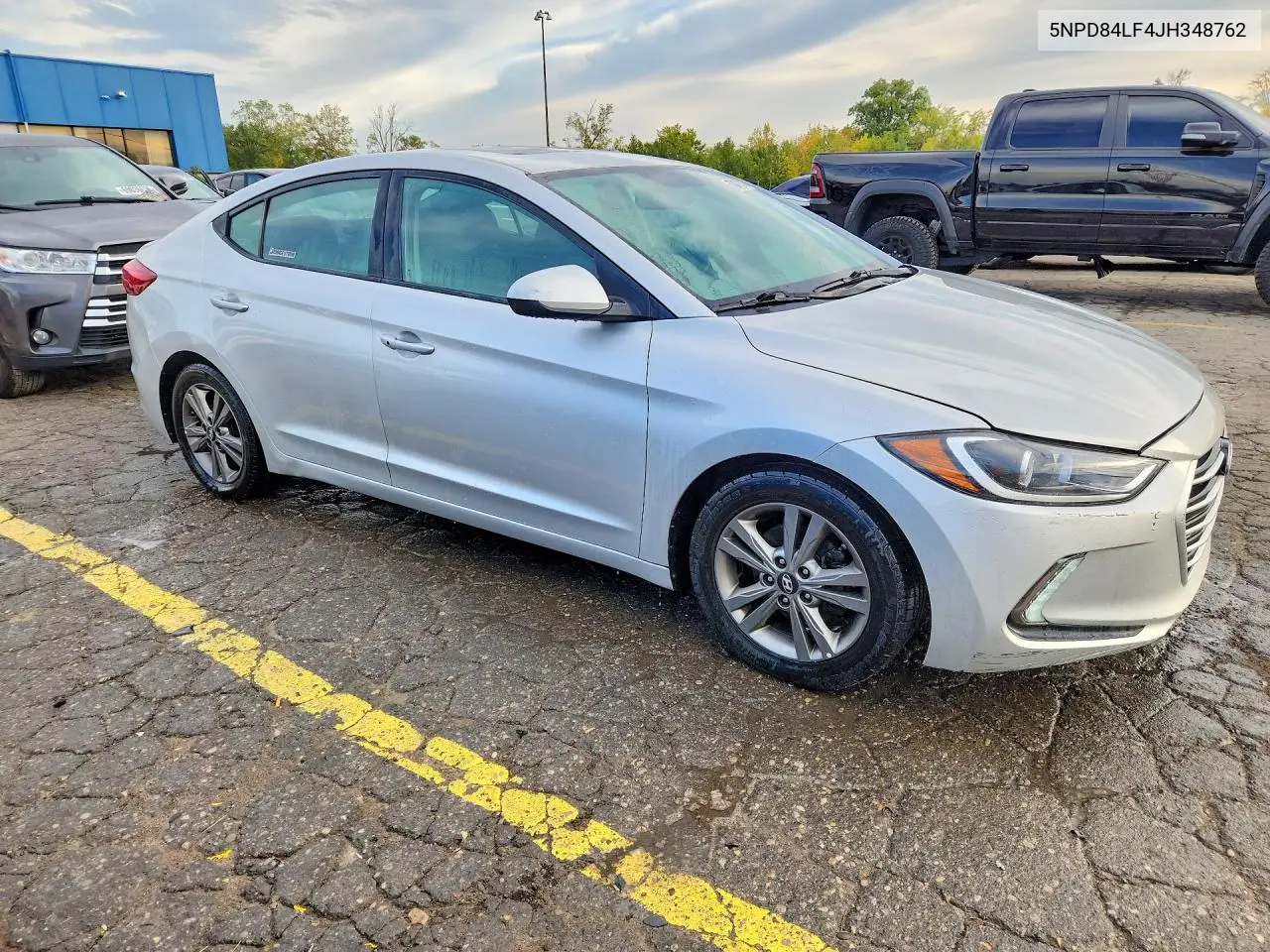 2018 HYUNDAI ELANTRA VIN 5NPD84LF4JH348762 — фото 4