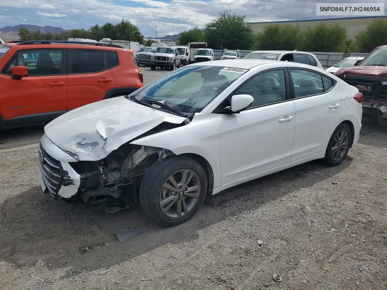 HYUNDAI ELANTRA 2018, VIN 5NPD84LF7JH246954