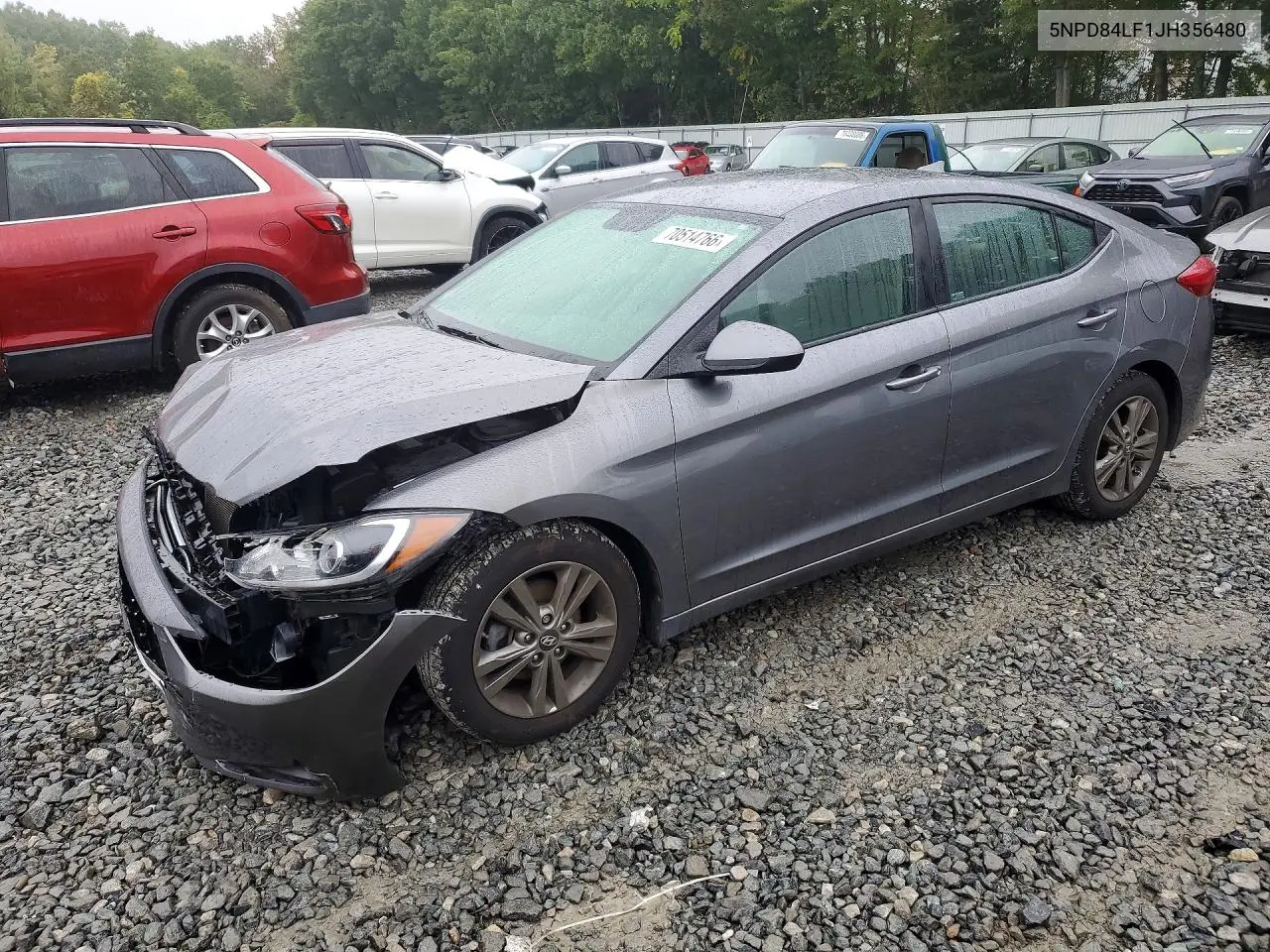 HYUNDAI ELANTRA 2018, VIN 5NPD84LF1JH356480