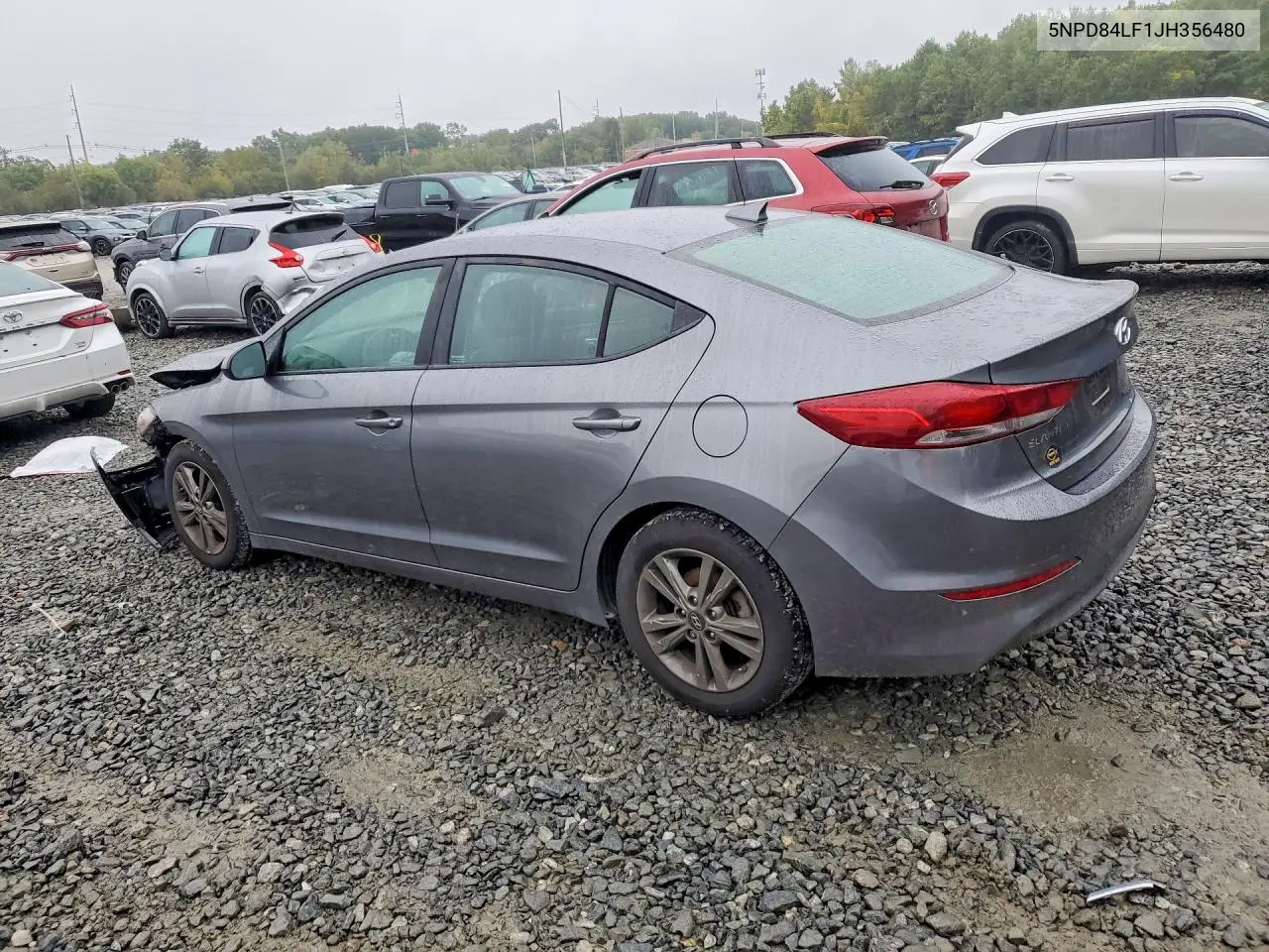 2018 HYUNDAI ELANTRA VIN 5NPD84LF1JH356480 — фото 2