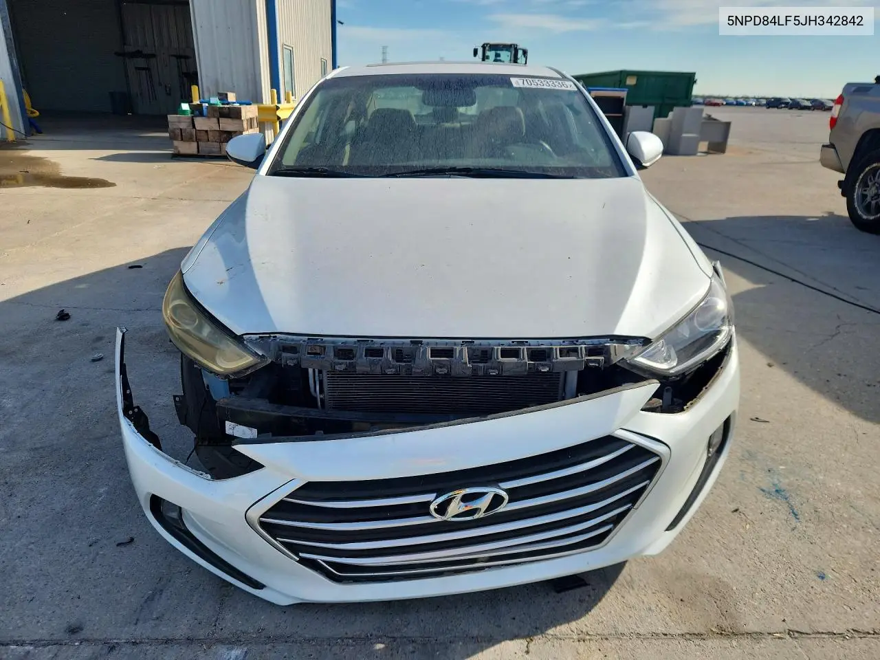 HYUNDAI ELANTRA 2018, VIN 5NPD84LF5JH342842