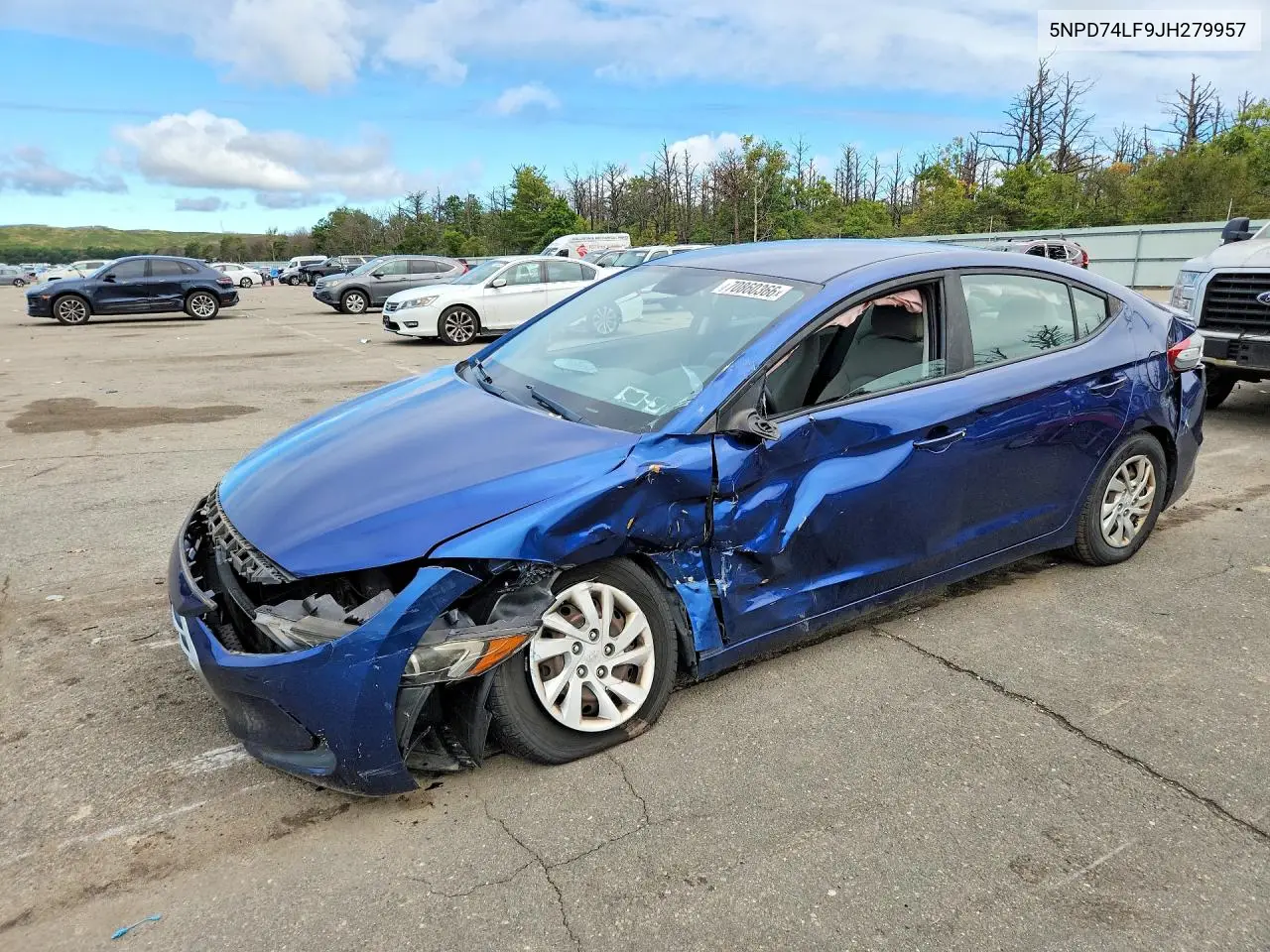 HYUNDAI ELANTRA 2018, VIN 5NPD74LF9JH279957
