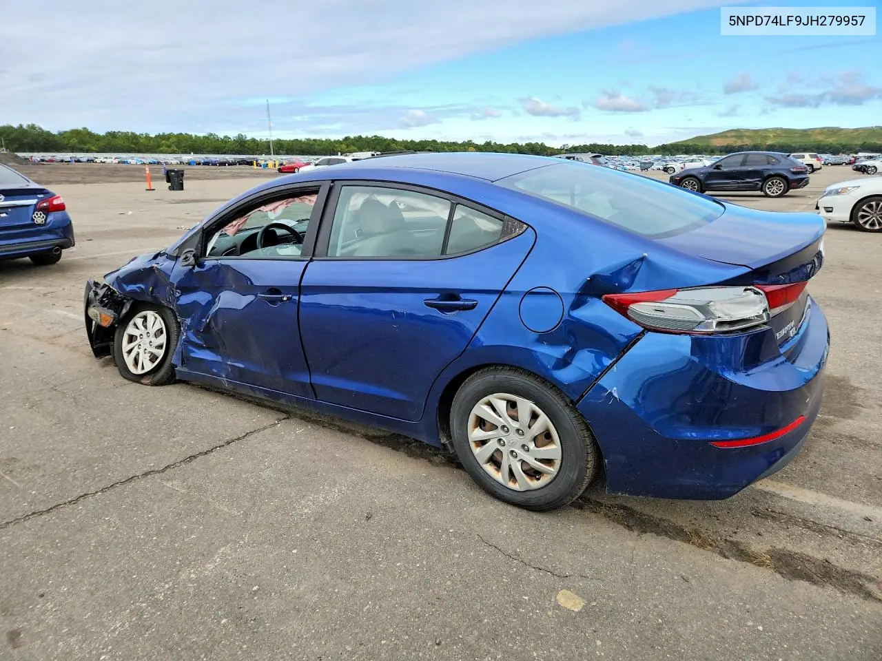 2018 HYUNDAI ELANTRA VIN 5NPD74LF9JH279957 — фото 2