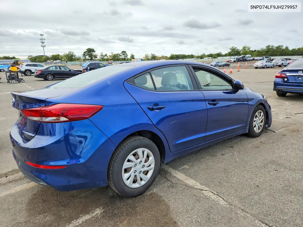 2018 HYUNDAI ELANTRA VIN 5NPD74LF9JH279957 — фото 3